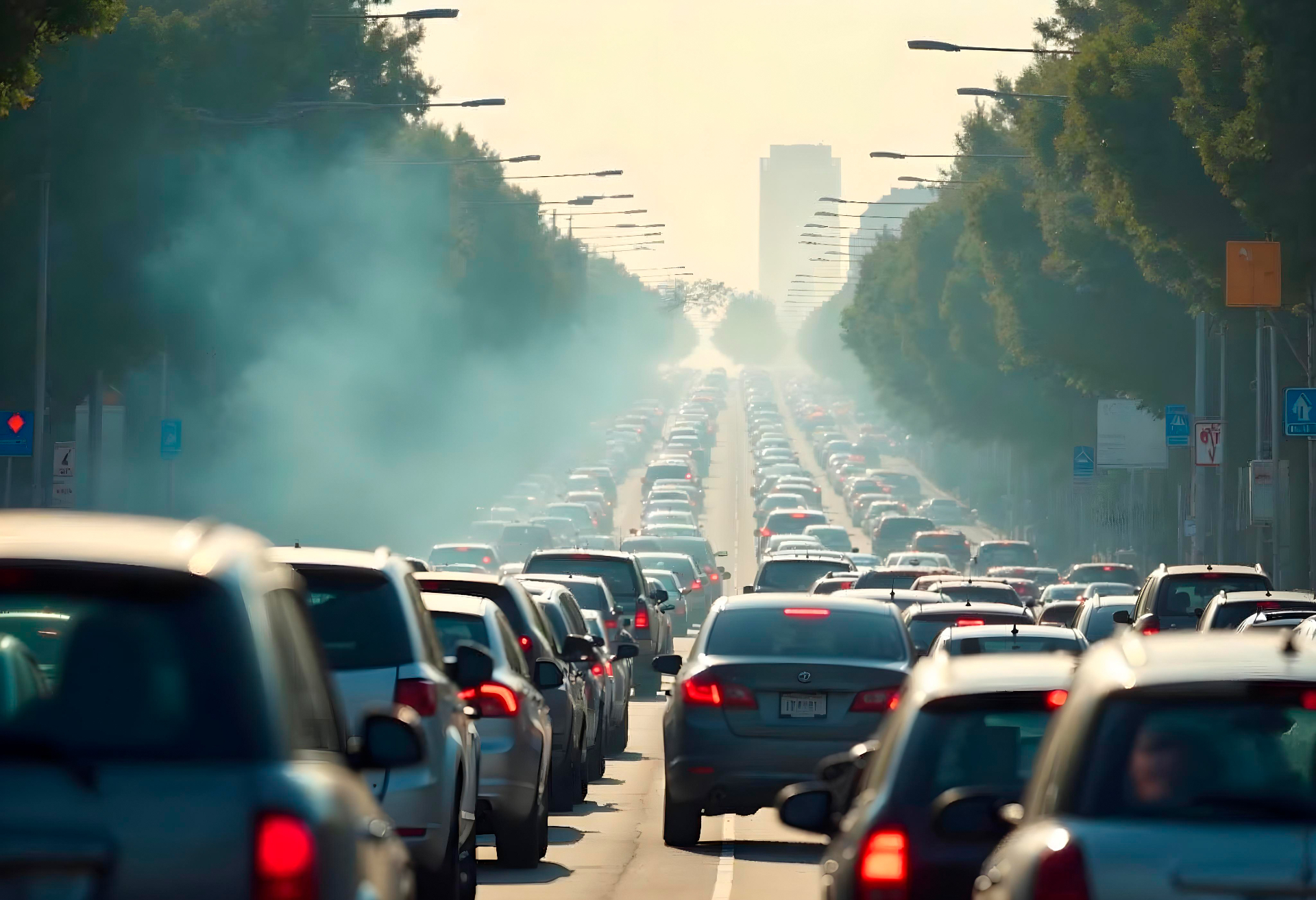 Dichter Verkehr auf dem Weg zu einer Veranstaltung